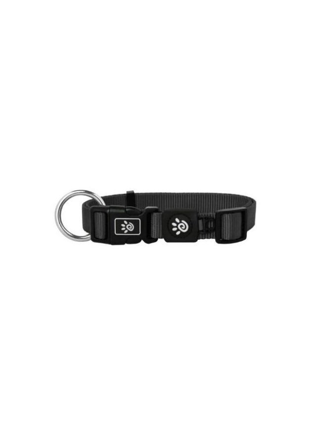 dog collar small Nylon o-ring gray (25-40x1.5cm)