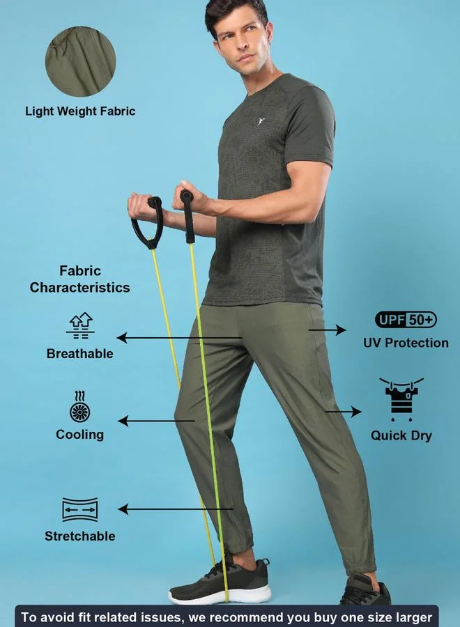 Technosport Technosport Solid Stretch Joggers with Drawstring