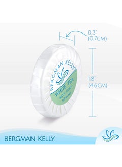 BERGMAN KELLY BERGMAN KELLY - Hotel Soap Bars - White Tea, 0.5 oz, 100 PK - Travel Size Luxury Bulk Amenities Bar Soap, Mini Individually Wrapped Round Soap - Small Toiletries for Airbnb, Motel, Guest Bathroom  - Image 3