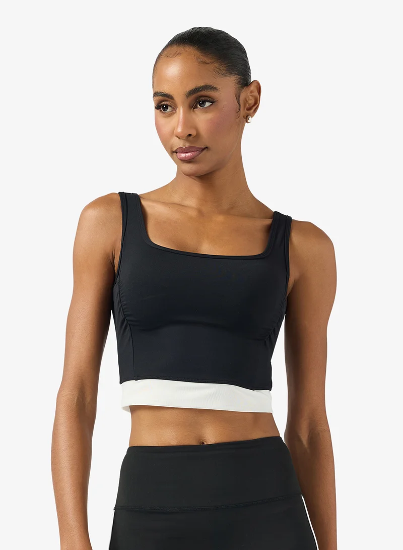 High Support Sports Bra with Contrast Trim