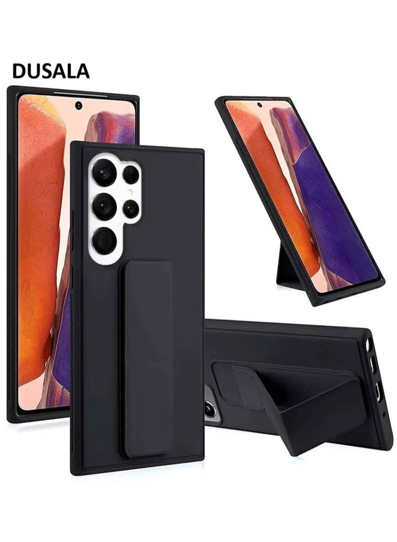 DUSALA Case for Samsung Galaxy S25 Ultra Back Stand Case Magnetic Car Holder Soft Silicone Horizontal & Vertical Kickstand Cover Wrist Strap for Galaxy S25 Ultra - Image 1