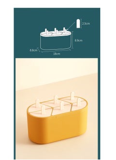 Y&D Kids Silicone Popsicle Molds Ice Pop Maker BPA Free Set of 6 Food Grade Cream DIY Toddler Oval Sticks Moulds Dishwasher Safe (Yellow)  - Image 4