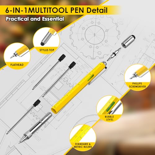WERMARS Fathers Day Mens Gift-6 in 1 Multitool Pen, Birthday Gifts for Men, Fathers Day Dad Gifts for Him Adults Husband, Boyfriend, Grandpa,Christmas Gadgets Gift from Daughter Son Kids - Image 3