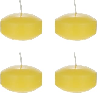 MEGA CANDLES Mega Candles 4 pcs Citronella Scented Floating Disc Candle, Hand Poured Paraffin Wax Candles 2 Inch - Image 1