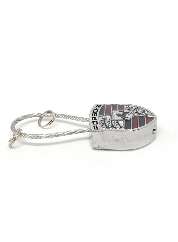 Zinc Alloy Metal 3D Logo Keychain For Porsche - Image 2