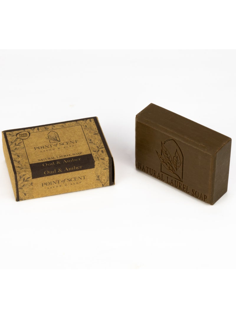 POINT of SCENT Natural Laurel Soap Amber Oud essence 125GR - Image 1