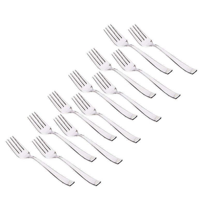 Ecomology 12 PCS Premium Stainless Steel Fork Set AntiRust Dishwasher Safe 100 Food Grade Dining Forks Elegant Silverware for Home Kitchen Dining Ideal for Gifting on All Occasions - Image 1
