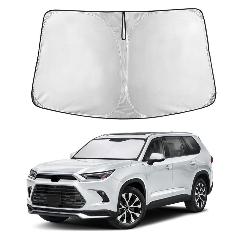 EcoNour Windshield Sunshade Compatible for Lexus TXToyota Grand Highlander 2024 2025 2026 XLE MAX Limited Platinum Sun Visor for Front Window Sun Shade Cover BlockerProtector Car Accessories - Image 2