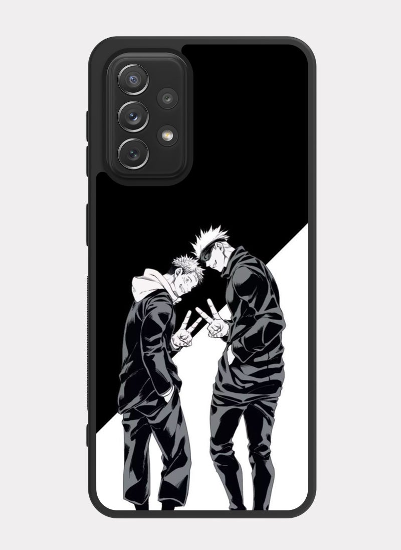 بكسلات كفر سامسونج جالكسي ايه 72 جوجوتسو كايسن غوجو و ايتادوري ابيض - Image 1