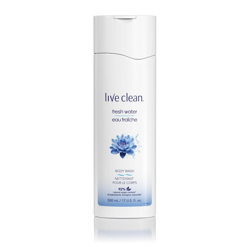 Live Clean Body Wash, Hydrating Fresh Water, 17 Oz - Image 2