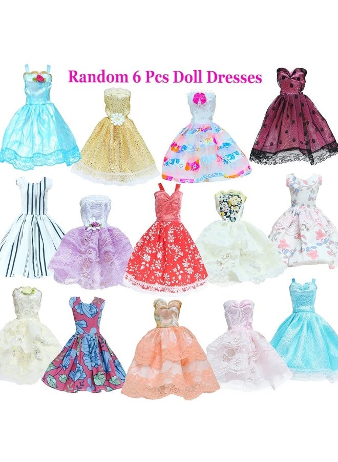 BJDBUS 6 Pcs Ball Mini Gown Dress for 11.5 inch Girl Doll Clothes Playset - Image 3