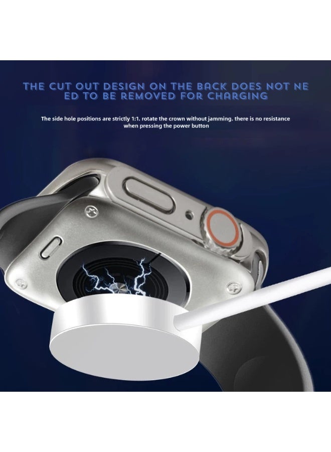 360° Full Protective Case for Smart Watch 41mm Compatible with iWatch Series 7/8/9 with Tempered Glass Screen Protector - view 5