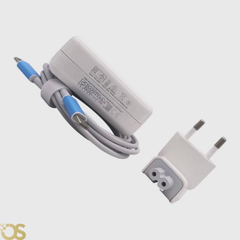 OS Laptop charger compatible with Apple MacBook with a power of 87 W with Type-C suitable for compatible devices with the same standard specifications, includes the adapter and (PLUG) AND CABLE TYPE-C TO TYPE-C (2M), safe, fast, and stable charging, with a 1-month warranty from OS STORE. - Image 3