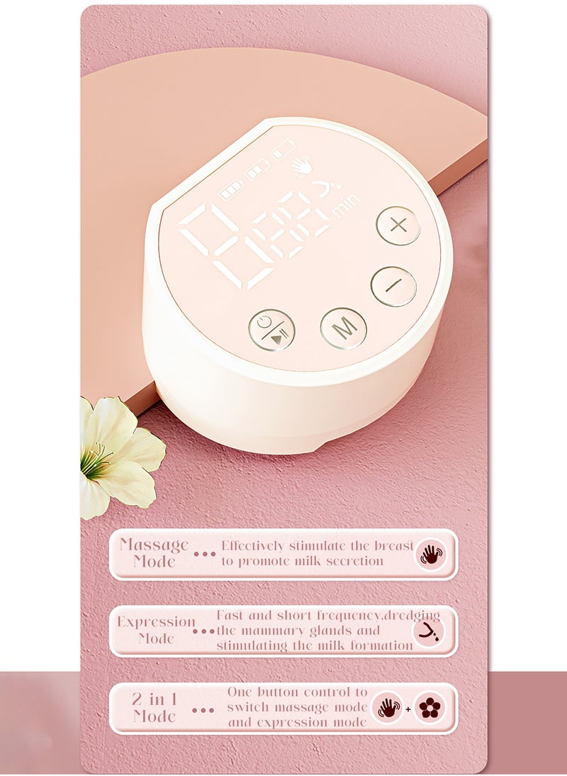 Mi VAZA - Portable Hands-free Breast Single Pump Wearable, Ultra-silent Hands Free Breast Pump With Smart LCD Display, 3 Modes & 8 Levels Rechargeable Wireless Portable Milk Pump Memory Function - White - Image 1