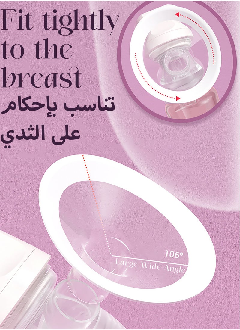 Mi VAZA - Portable Hands-free Breast Single Pump Wearable, Ultra-silent Hands Free Breast Pump With Smart LCD Display, 3 Modes & 8 Levels Rechargeable Wireless Portable Milk Pump Memory Function - White - Image 1