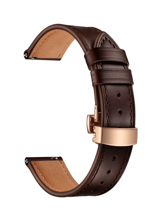 NIBEMINENT Replacement Band For Samsung Galaxy Watch 3 41mm Dark Brown  - Image 1