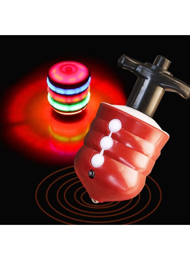 Thoraya - Electric Gyroscope Toy Colorful Lights Music Function Automatic Rotation Gyroscope for Kids Red - Image 1