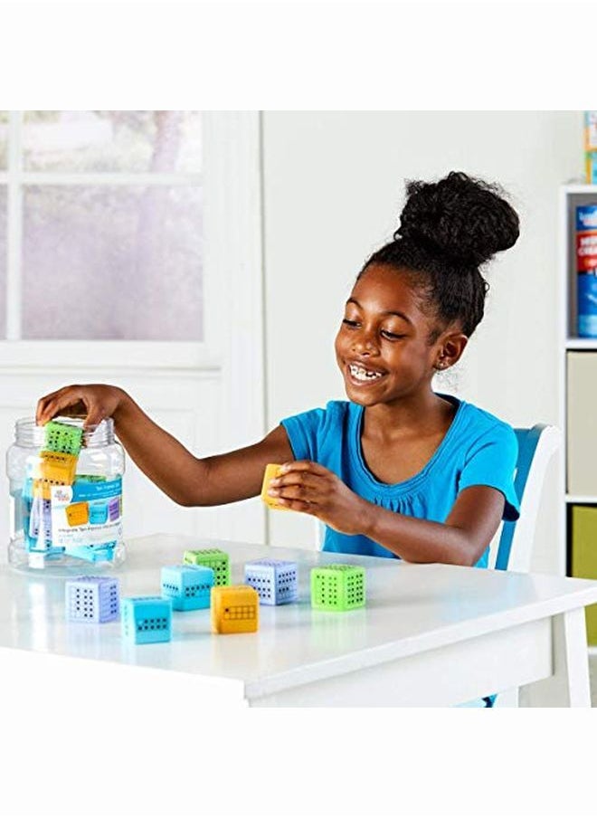 hand2mind - Ten Frame Math Dice Activity Set Foam Dice For Classroom 10 Frame Math For Counting And Subitizing Ten Frame Math Manipulatives Math Games Ten Frame Dice Large Foam Dice (12 Cubes) - Image 1