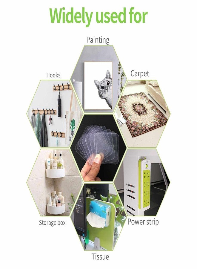 ERZA Double Sided Adhesive Multipurpose Pads for Mounting, 2.36in Two Sided Precut Square Tape, Sticky Double Sided Removable Transparent Tape for Walls Hanging Nano Wall Mount sticker, Pack of 50 - Image 3