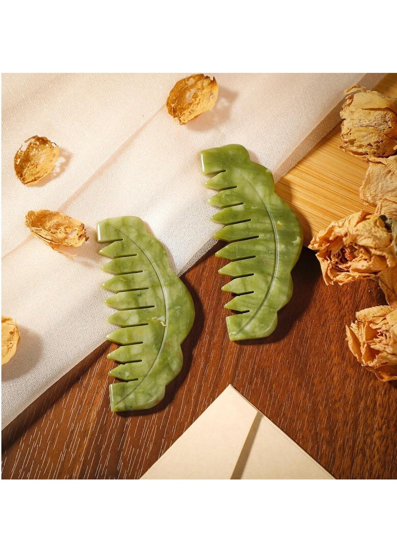 Zikra Massage Combs Hair Comb, Guasha Scraping Scalp Comb Facial Massage Tool Multifunctional Handheld Head Tools 2 Pieces - Image 2