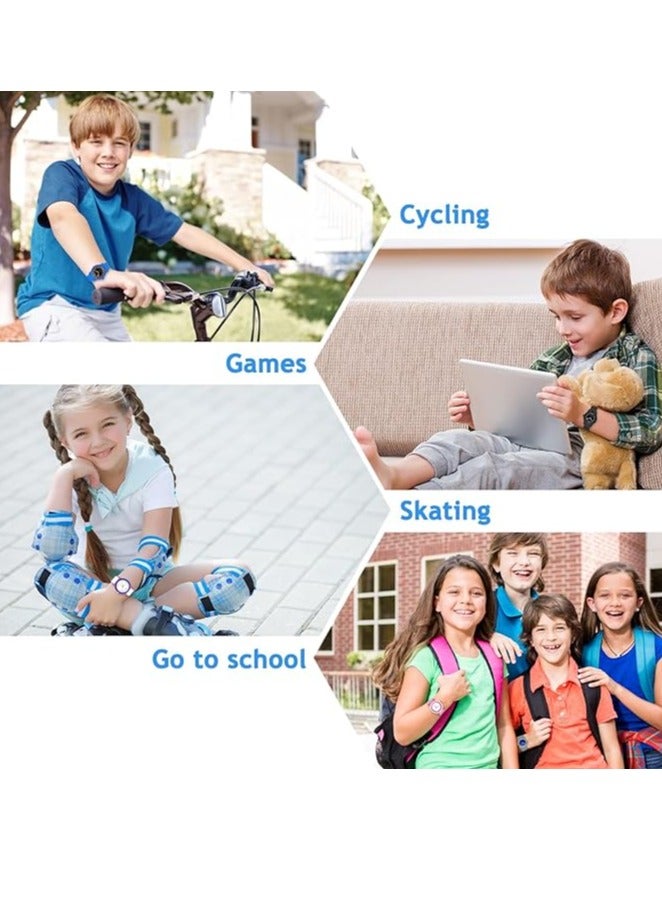 ساعة أنالوج للأطفال من الجنسين تتناسب مع الأولاد والبنات من 5 إلى 18 عامًا، تساعد في تعلم الوقت وسهلة القراءة، تصميم بسيط مع مزيج ألوان، ساعة معصم بحزام ناعم مقاومة للماء حتى عمق 5ATM. - Image 4