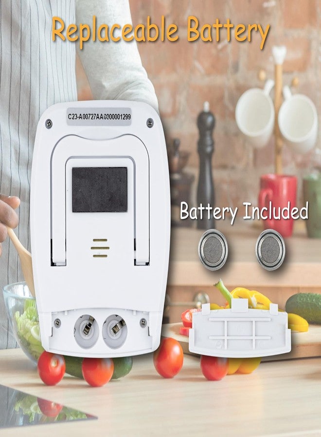 Jayron JR-KT001 Digital Timer Large LCD 3 Channel Countdown Timer,Kitchen Timer,Count Down Count Up Timer Cooking Timer Reset Clock Alarm Loud Strong Magnet Bracket for Kids Elderly (White) - Image 5