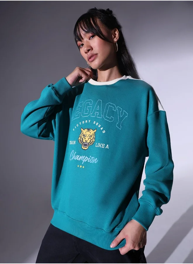 Hubberholme Green Sweatshirt For Women