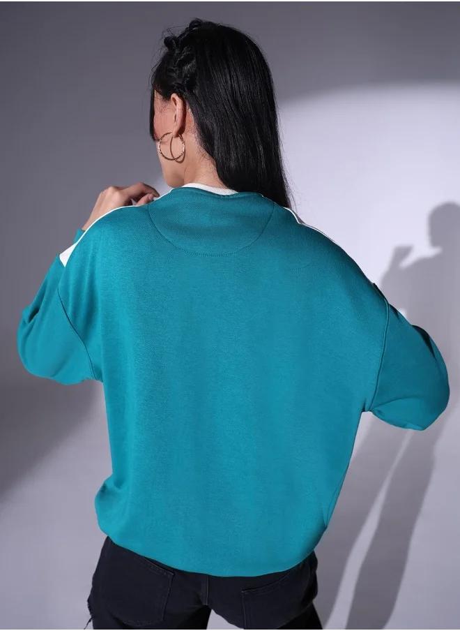 Hubberholme Green Sweatshirt For Women
