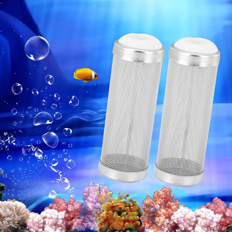 5 pcs Stainless Steel Aquarium Filter Inlet Mesh Basket, Shrimp Safe Inflow Protector, Fine Mesh for External Canister or Waterfall Filter with Extendable Rubber Collar for Fish (12mm inner diameter) - Image 5