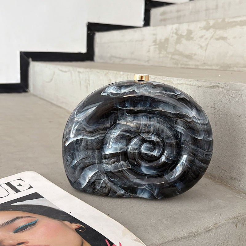 Creative Marble Threaded Acrylic Bag Niche Design Box Bag Hand Crossbody Bag - Image 5