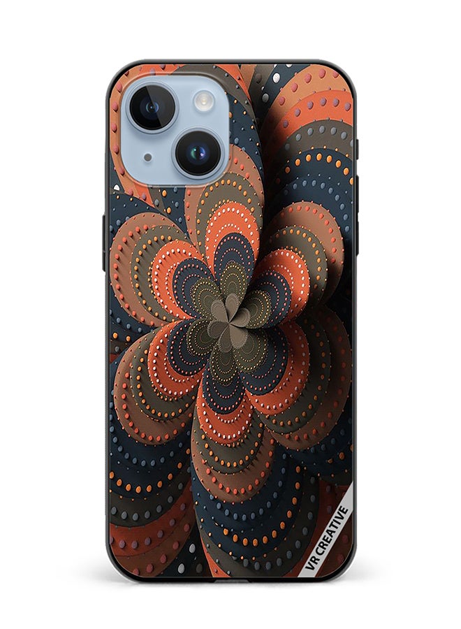 VR CREATIVE Protective Case Cover For Apple iPhone 15 Flower Design Multicolour - Image 1