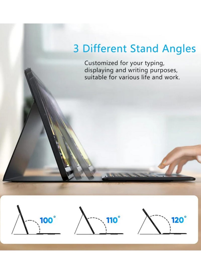 For Xiaomi Redmi Pad SE 2023 11inch Keyboard Case PU Leather Cover with Detachable Bluetooth Keyboard and Touchpad Multi Angle Viewing Stand for Tablet - Image 4