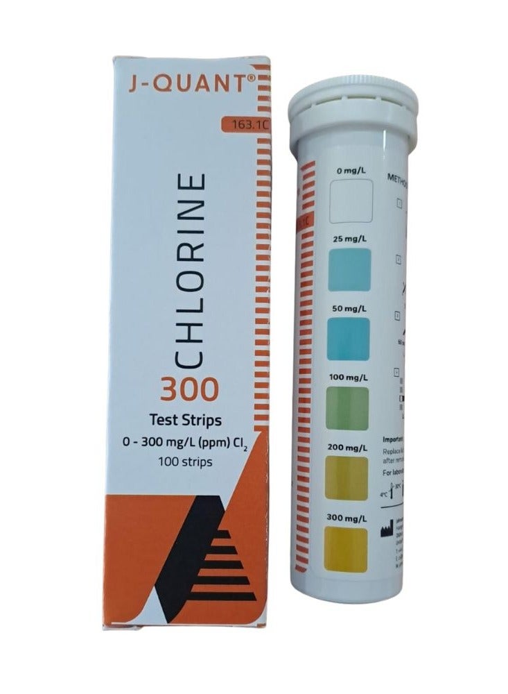 JONSON TEST PAPERS J-Quant Chlorine Test Strips, 300ppm