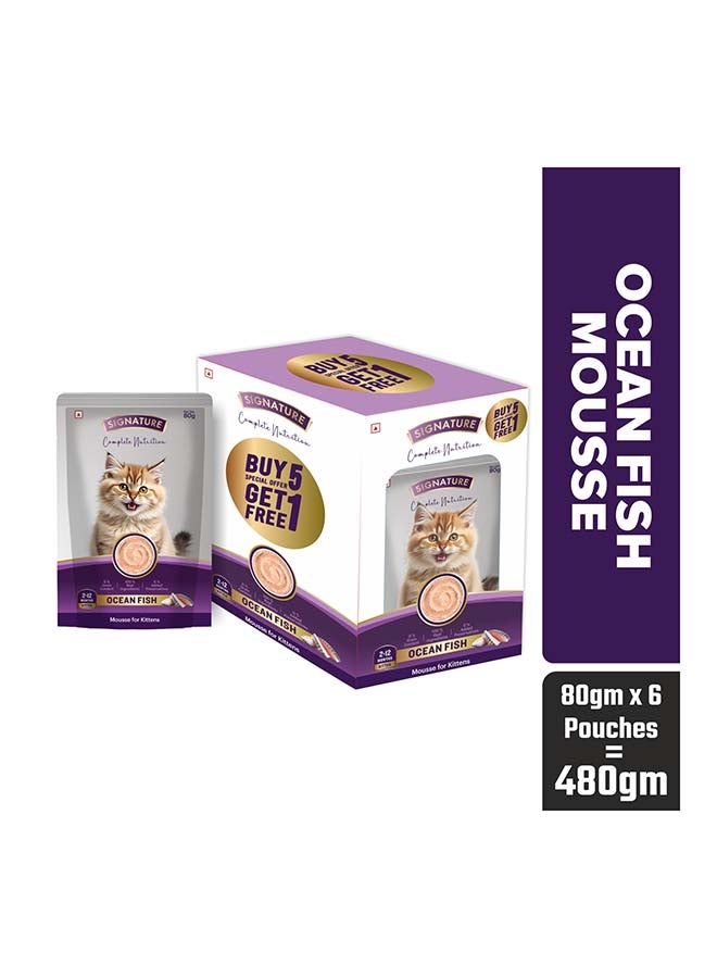 Grain Zero Signature Grain zero  Kitten Ocean Fish Wet Gravy, 6 x 80g (480g) - Image 1