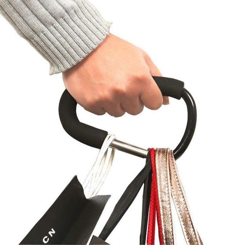 TGOOD Stroller Hooks-2pacs X-Large 16cm(6.3") of Multipurpose Hook Clips-for Mommy Shopping Bags,Baby Diaper Bags,Groceries,Clothing,Purse(Stroller Accessories-Black). - Image 1