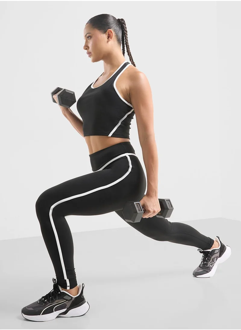فورورد High Rise Seamless Leggings With Contrast Trim