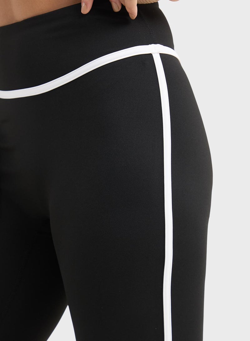 FRWD High Rise Seamless Leggings With Contrast Trim  - Image 3