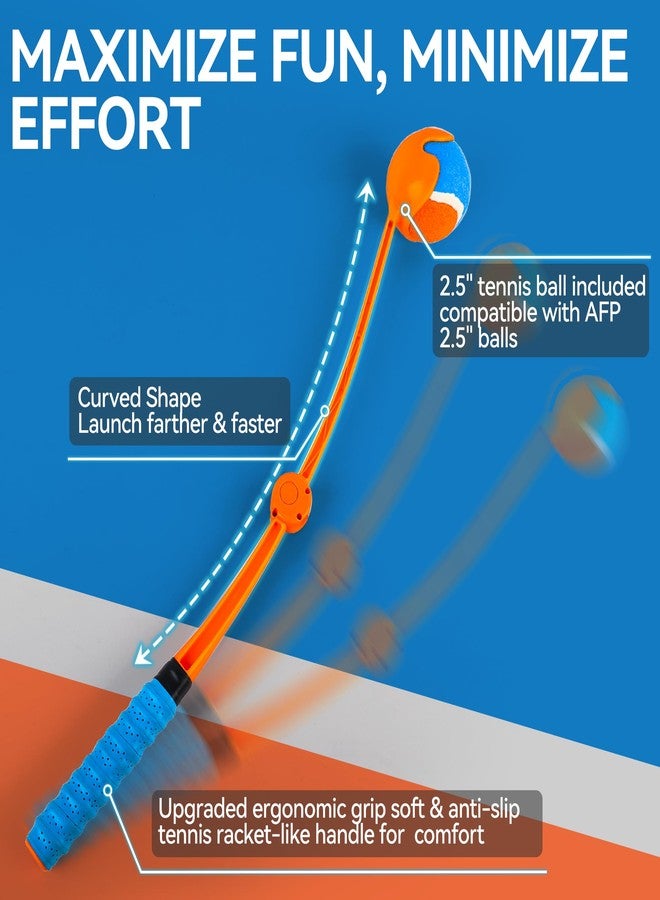 all for paws AFP 25“ Dog Ball Launcher - Interactive Dog Toy for Outdoor, Foldable, Lightweight Design with Non-Slip Handle, Includes Medium Ball (2.5'') - Image 3