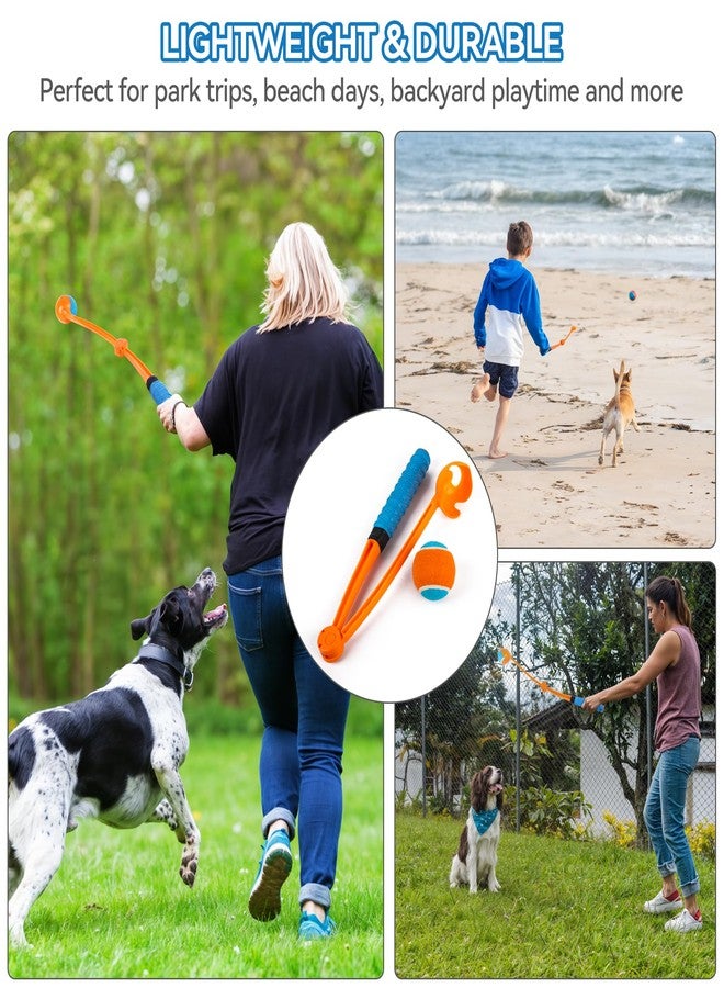 all for paws AFP 25“ Dog Ball Launcher - Interactive Dog Toy for Outdoor, Foldable, Lightweight Design with Non-Slip Handle, Includes Medium Ball (2.5'') - Image 4