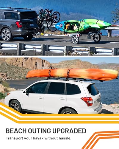 Strapinno Retractable Ratchet Straps - 1 in x 12 ft Heavy Duty Tie Downs, 1800lbs Breaking Strength Each, S Hooks with Safety Clip, AutoRetract, for Moving, Motorcycle, Boat, Kayak, and Cargo (4 PCS) - Image 4