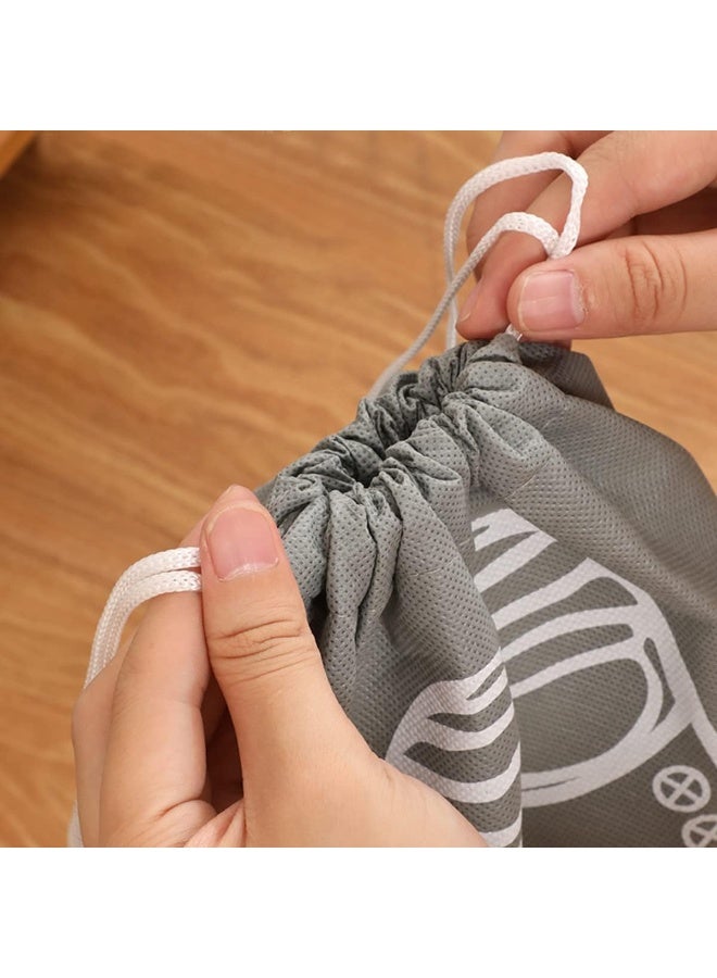 ECVV Drawstring Portable Shoe Bags for Travel/Sports/Gym, Washable Reusable Storage Bag Shoe Organizer, Waterproof Dustproof See-Through Shoe Pouch Set - Image 5