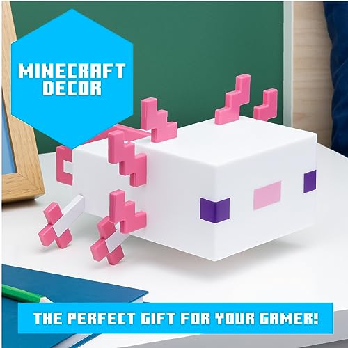 Paladone Minecraft Axolotl Light Officially Licensed Five Color Modes Minecraft Lamp to Decorate Your Gaming Desk or Night Stand Bedroom Decor for Minecraft Gamers Battery Powered - Image 3