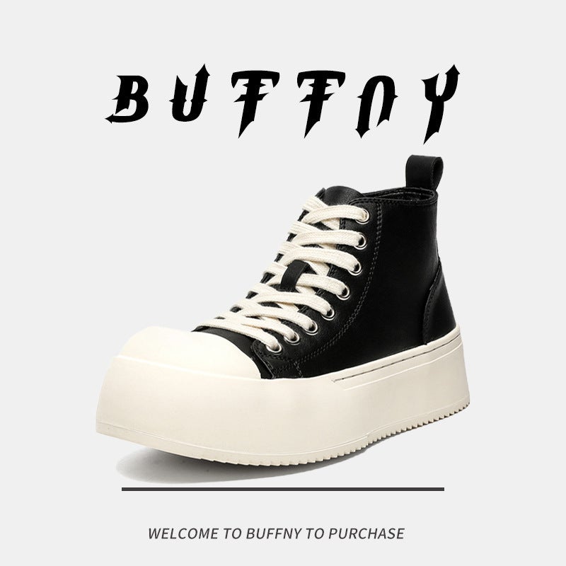 Autumn Casual Big Head Mickey Tilt Trendy All-Match Sneakers Thick-Soled Comfortable Classic High-Top Lace-Up Casual Shoes - Image 2