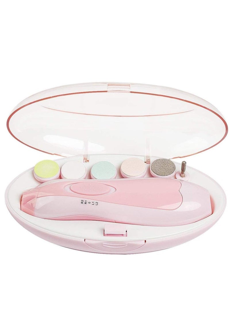 Baby Nail File Electric Nail Trimmer File Manicure Set, Toes Fingernails Care Trimmer with LED Light for Newborn, Kids and Adults - Image 1