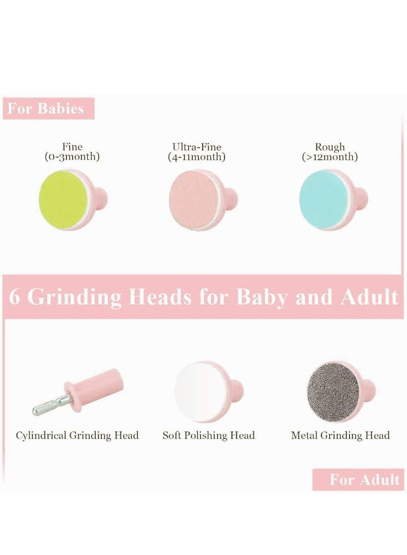 Baby Nail File Electric Nail Trimmer File Manicure Set, Toes Fingernails Care Trimmer with LED Light for Newborn, Kids and Adults - Image 5