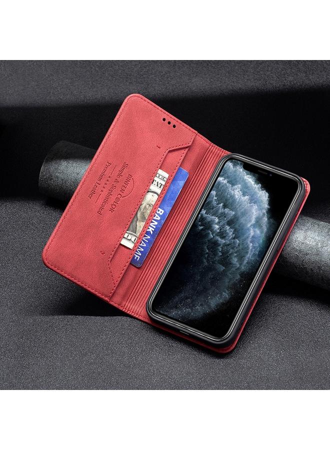 زبون جراب جلدي مضاد للسرقة مع حامل وفتحات للبطاقات لهاتف iPhone 11 Pro، مع خاصية حجب RFID المغناطيسية، ومحفظة - Image 4