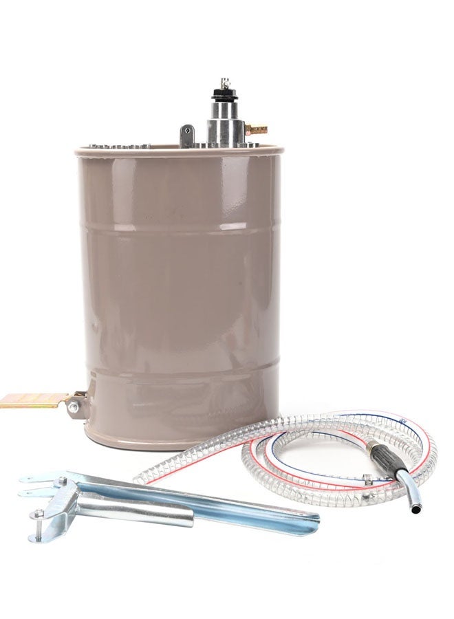 لوازم مزيتة رمادي 10 لتر - مضخة تعبئة زيت يدوية بنظام ضغط وتشغيل يدوي لتعبئة زيت ناقل الحركة - أداة ضخ زيت وحقن للمحركات وعلب التروس مناسبة لأعمال الصيانة وورش السيارات - Image 1