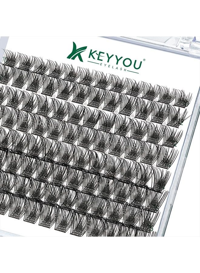 KEYYOU Lash Clusters,96 Pcs Cluster Lashes D Curl 10-18MIX DIY Lash Extensions Eyelash Clusters,KEYYOU Volume Wispy Individual Lashes Soft&Comfortable Easy DIY at Home(Y13,D-10-18MIX) - Image 1