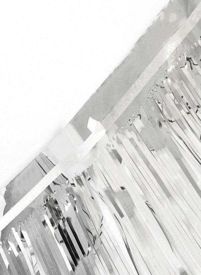 YESON Silver Parade Float Fringe,silver Fringe Banners,Silver Fringe Garland,For Parade Float Decorations,Graduation Ceremony Decorations Festival Celebration,11.8 in x 9.8 ft,4 pack - Image 3