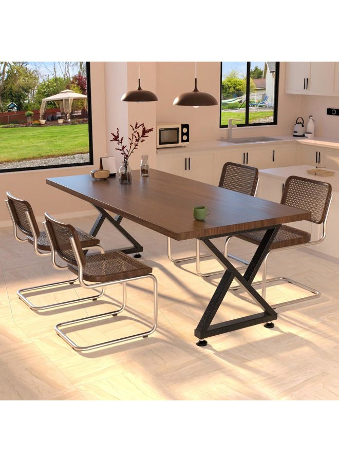 CHICAURA Metal Table Legs 28" H x 24" W,Heavy-Duty Z-Frame Black Table Base Support up to 1100 lbs,Industrial Modern DIY Furniture Legs for Kitchen Dining, Desk, and Workbench,Set of 2 - Image 2